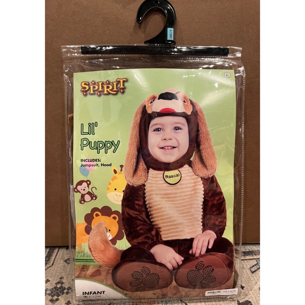 Spirit Halloween‎ Lil' Puppy Jump Suit Halloween Costume Infant SZ 6-12M Cute